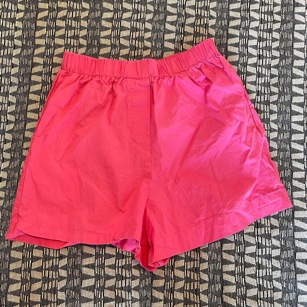 Pink Petal & Pup Pajama Style Longe Casual Shorts